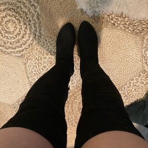 Suede over the knee boots
